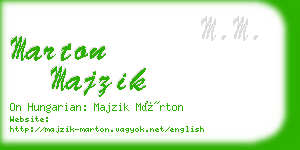 marton majzik business card